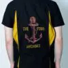 Pin Up Men's Anchor Mustard Men's Bowling Shirt - Side - Image 3