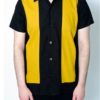 Pin Up Men's Anchor Mustard Men's Bowling Shirt - Side