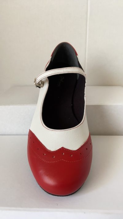 Gatsby Rock'n' Roll Ladies Shoes - Resin Sole Red and White - Let's Jive