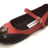 2083BR - Ladies Vintage inspired Leather Dance Shoe in Black and Red