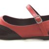 2083BR - Ladies Vintage inspired Leather Dance Shoe in Black and Red - Image 3