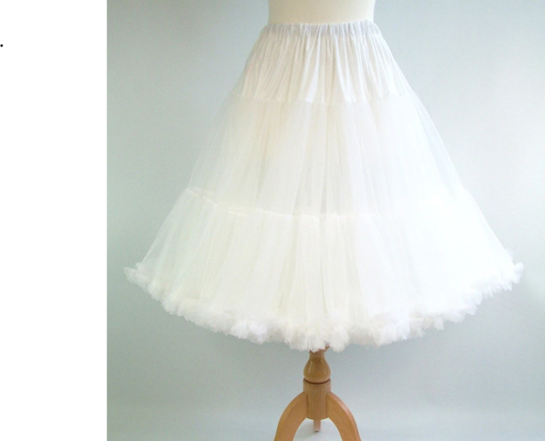 Premium Soft Multi Layered Petticoat - White - Let's Jive