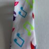 Men's White Tie with Various Musical Coloured Notes