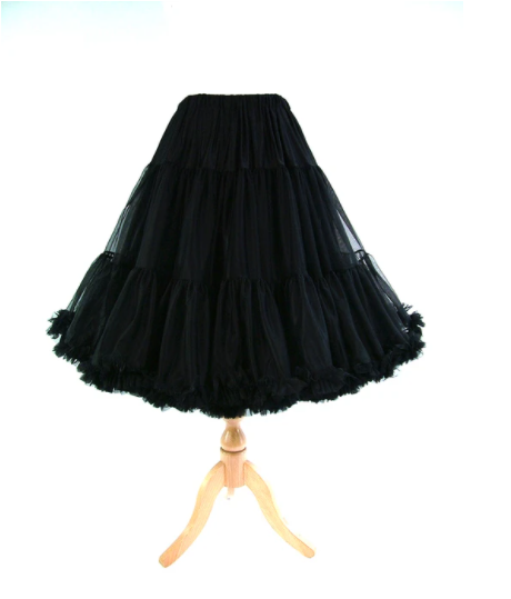 Premium Soft Multi Layered Petticoat - Black - Let's Jive