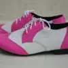 PW - Gatsby Rock'n'Roll Ladies Laces Shoes - Resin Sole Pink / White - Image 2