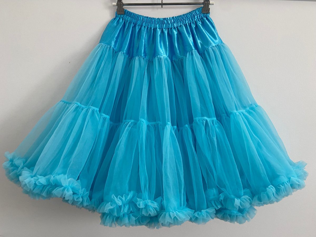 Soft N Fluffy Nylon Petticoat - Blue 55cm