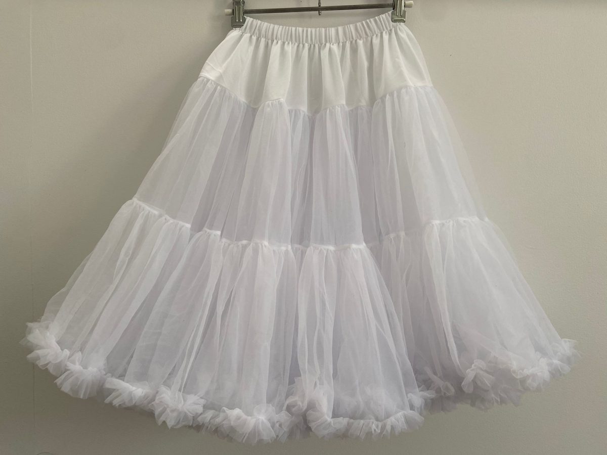White 55cm - Soft N Fluffy Nylon Petticoat