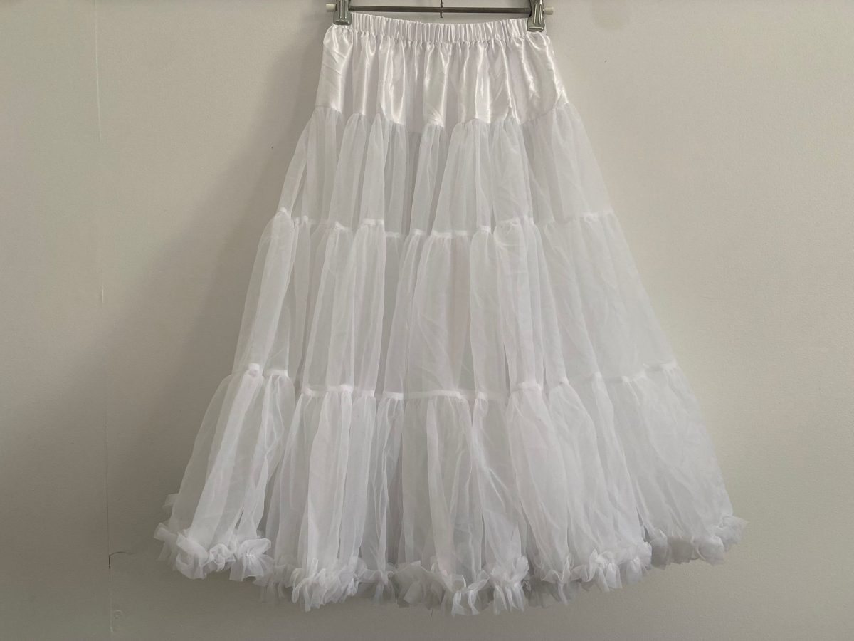 So Soft Nylon Single Petticoat White 65cm