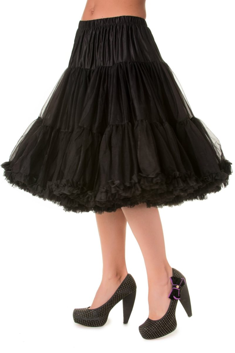 Double Layer Fluffy Petticoat - Black