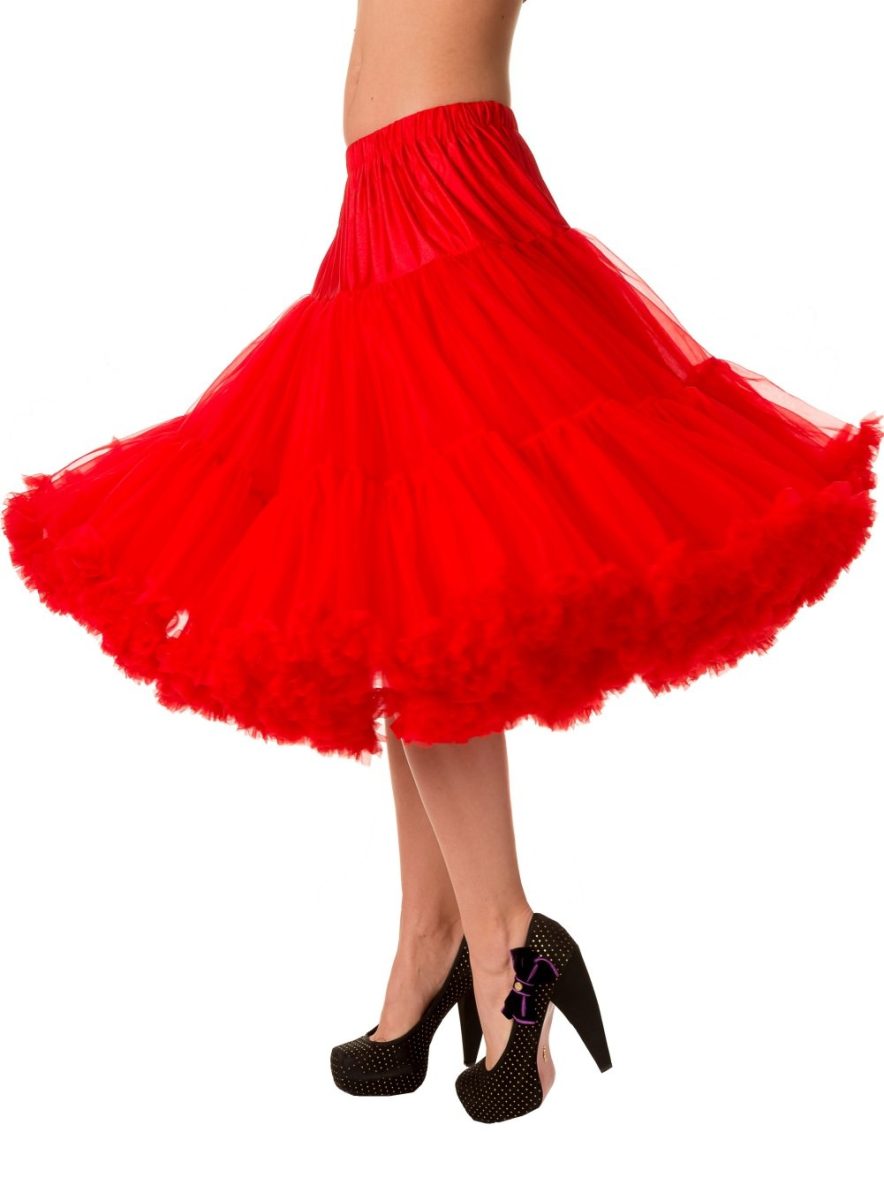 Double Layer Fluffy Petticoat - Red