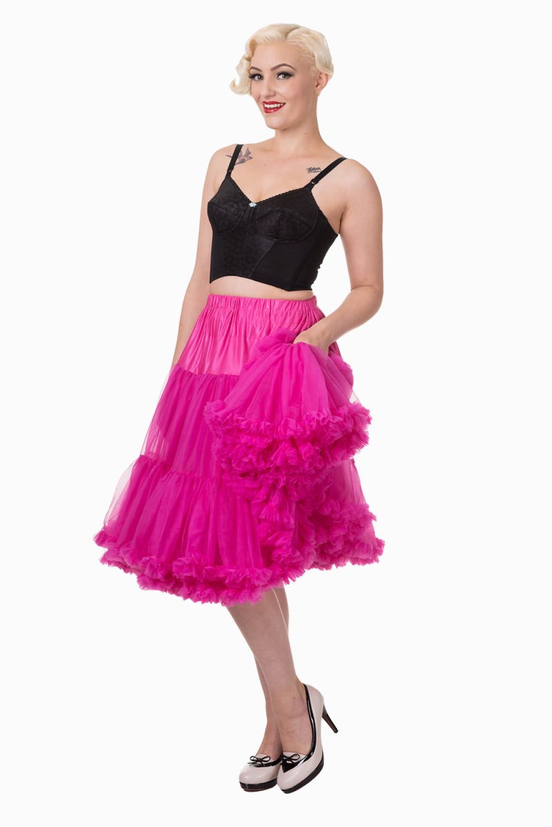 Double Layer Fluffy Petticoat - Hot Pink