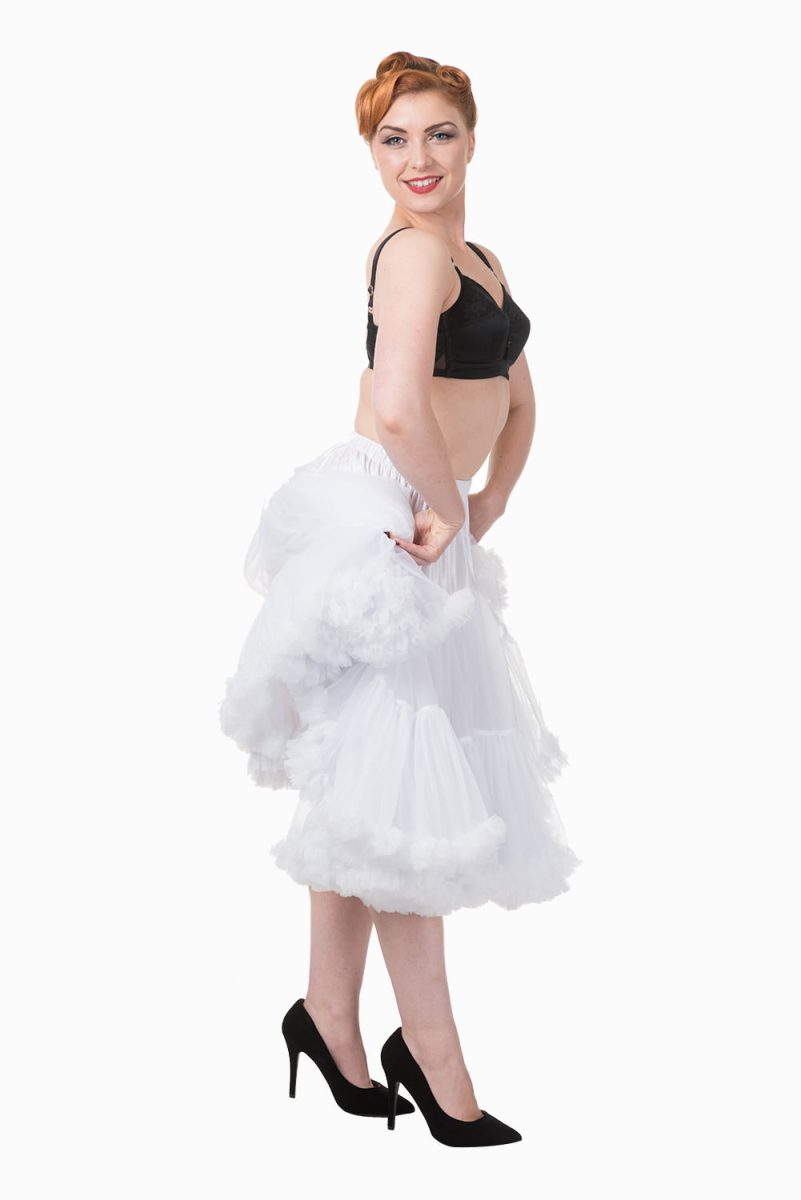 Double Layer Fluffy Petticoat - White