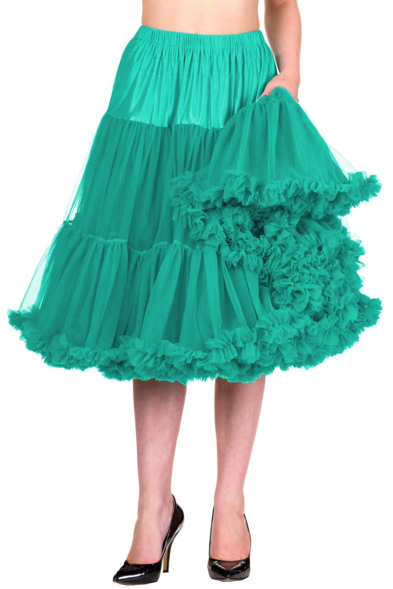 Double Layer Fluffy Petticoat - Emerald