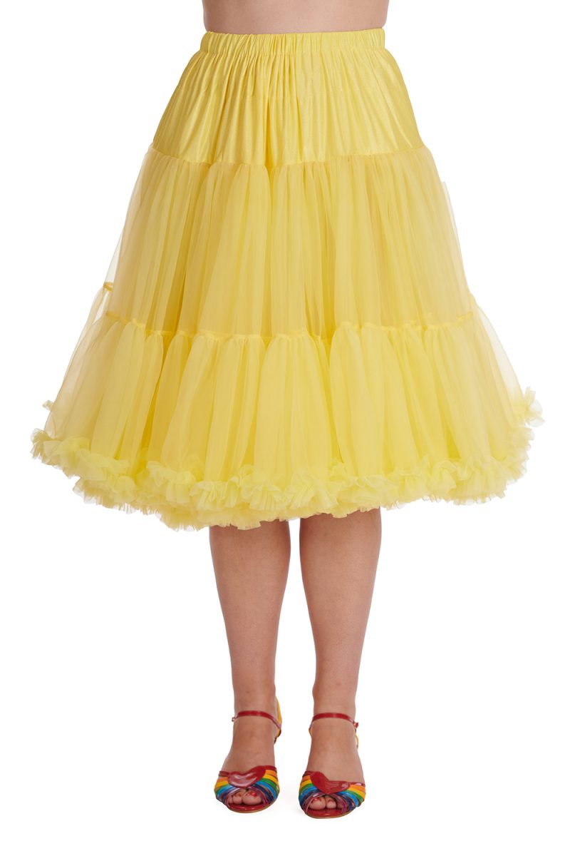 Banned Retro - Double Layer Fluffy Petticoat - Yellow