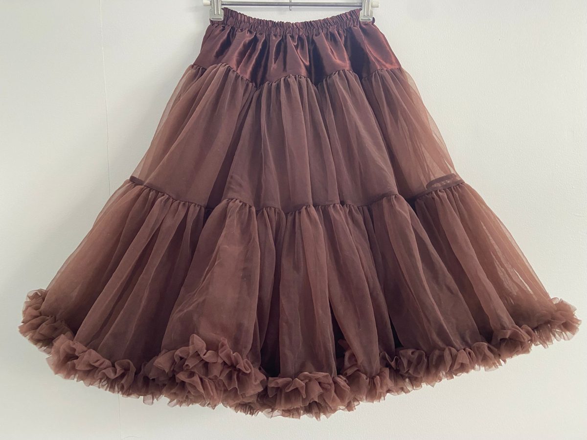 Brown 55cm - Soft N Fluffy Nylon Petticoat