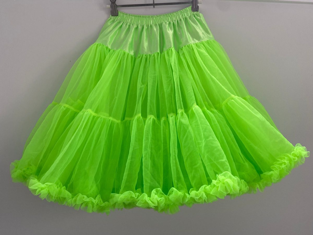Soft N Fluffy Nylon Petticoat - Neon Green 55cm