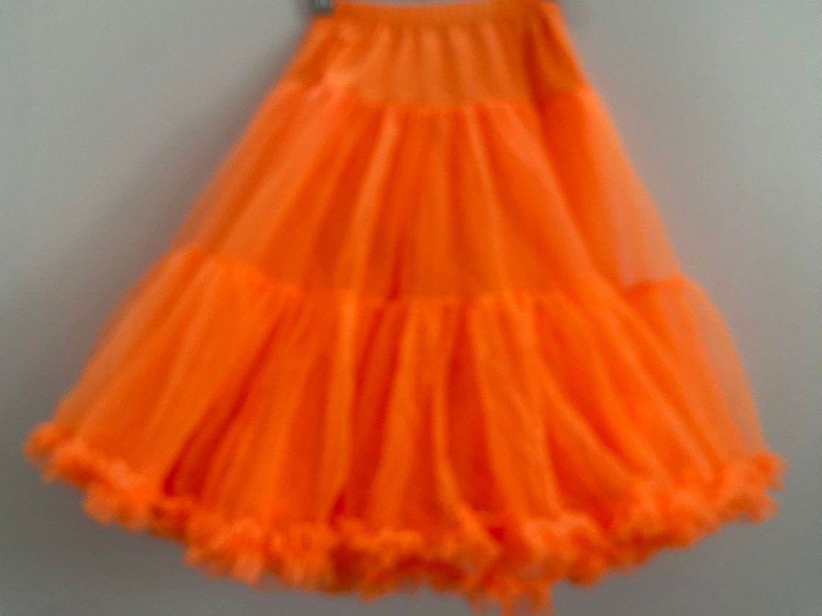 Soft N Fluffy Nylon Petticoat - Orange 55cm