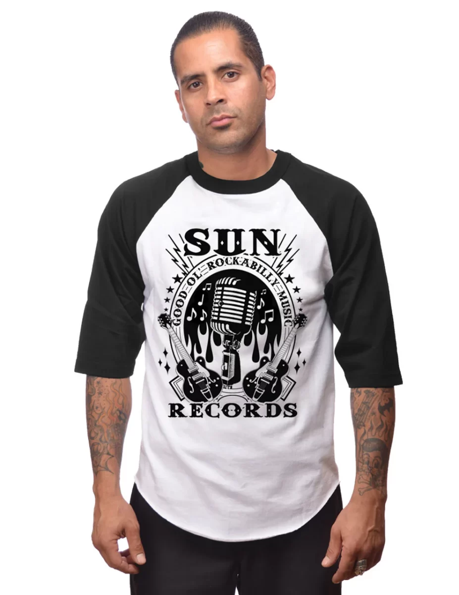 Sun Records Rockabilly Music Men's Raglan Tee