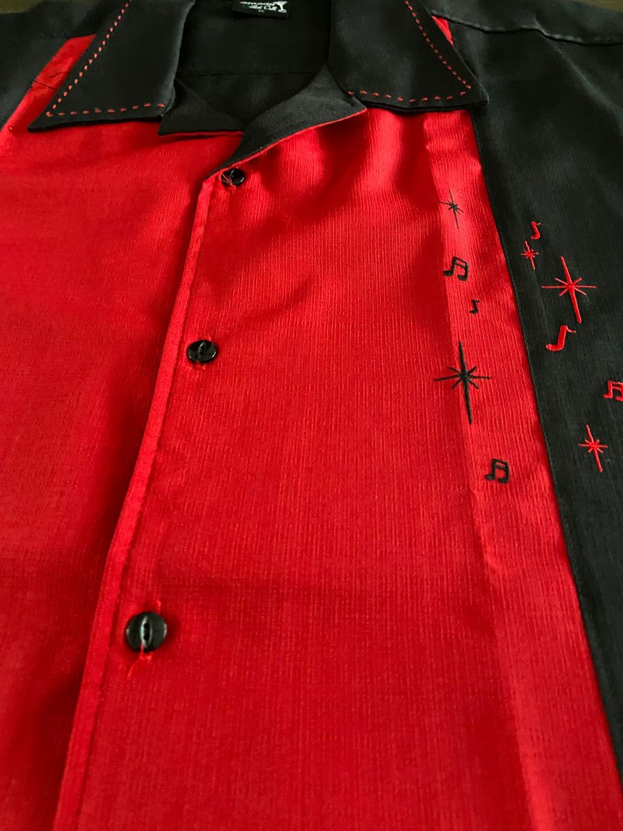 Musical Notes steady bowling shirt