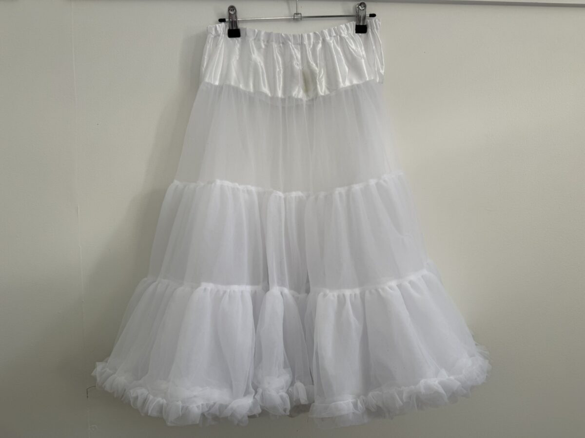 Premium Soft Multi Layered Petticoat - White - 65cm